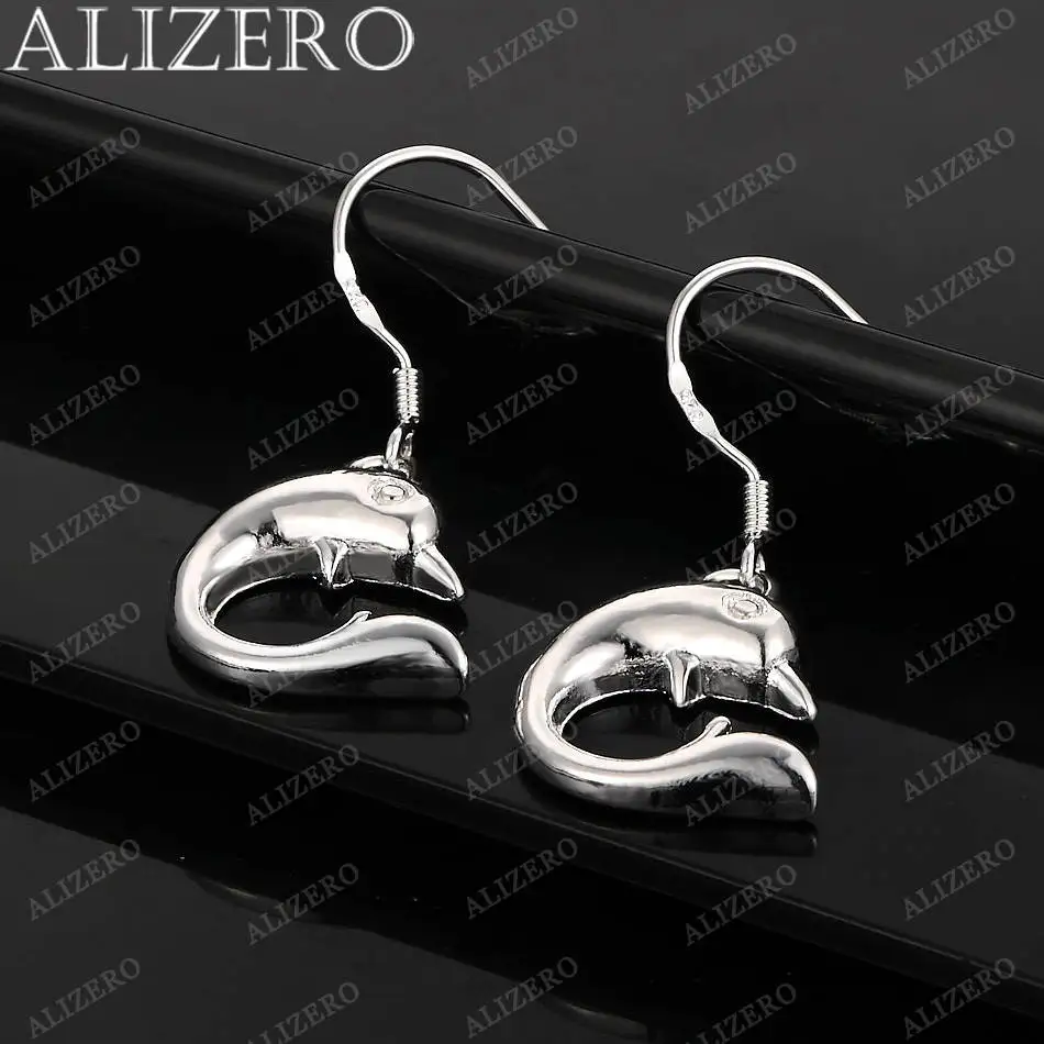 

Fine 925 Sterling Silver Earrings Dolphin Drop Earrings For Women Jewelry Fashion Party and Daily Wear