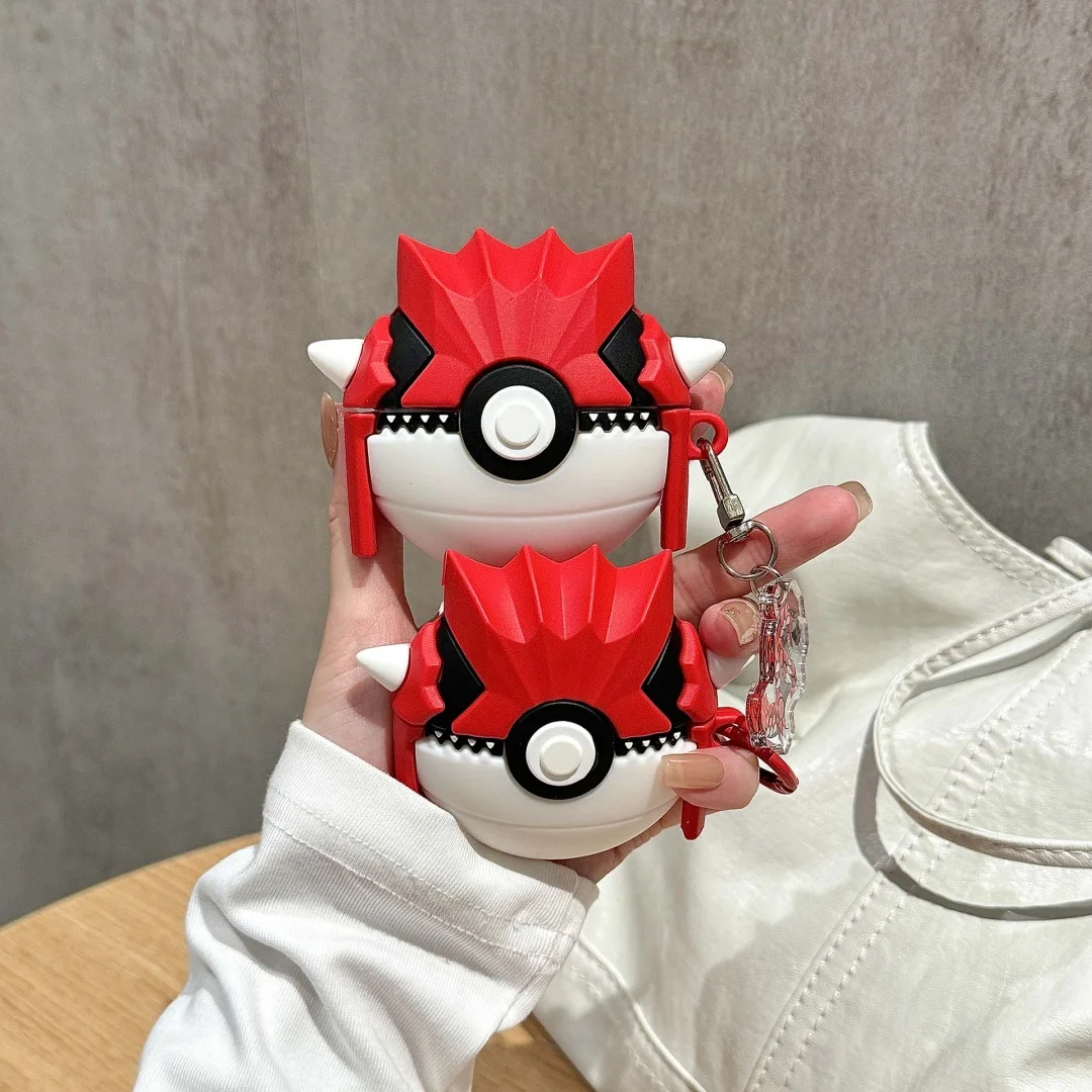3D Groudon Mega Toy Earphone Case for Apple AirPods 1 2 3 4 Pro Pro 2nd Pro2 Ball silicone Bluetooth Cover