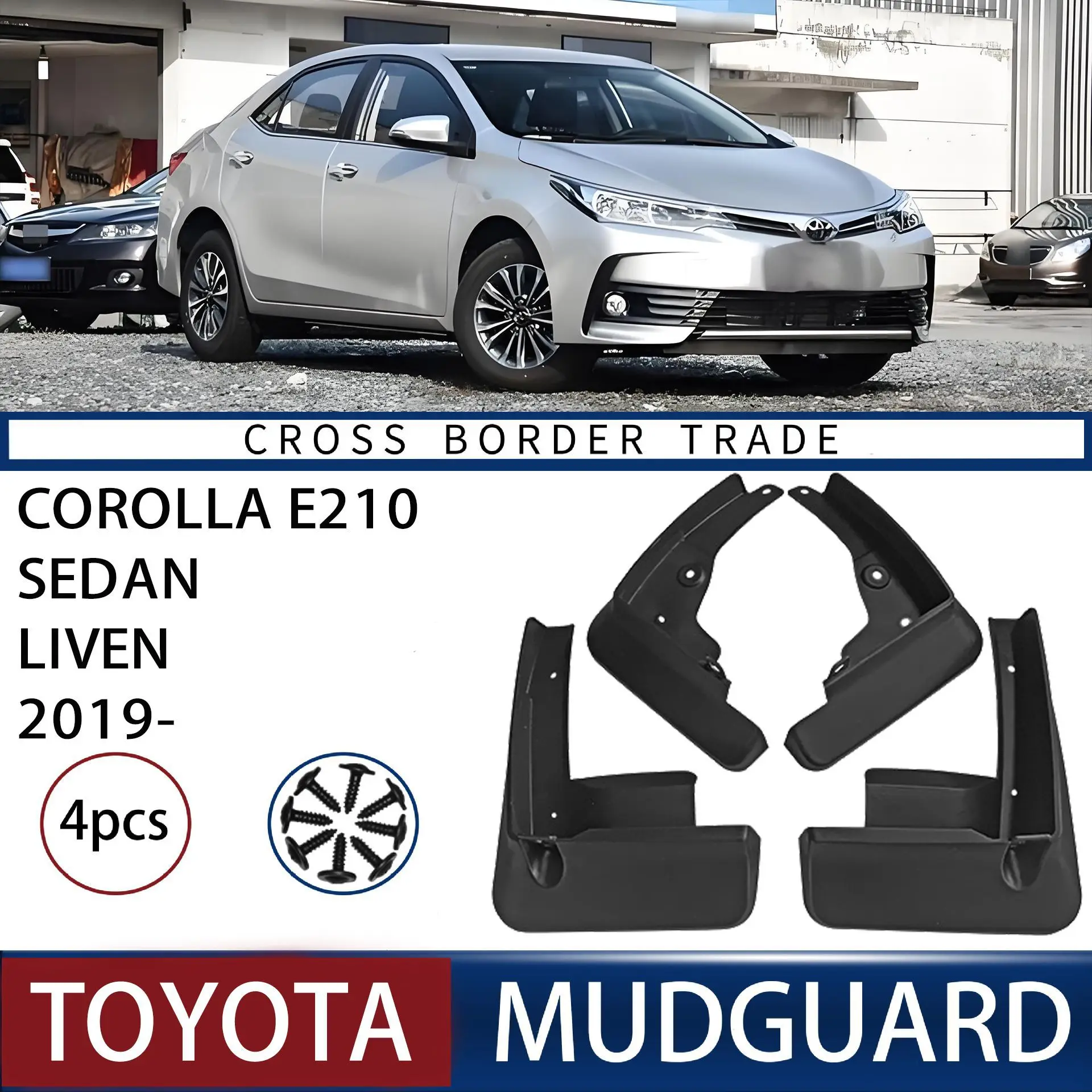 For Corolla Sedan 2019-2023 Levin Mudguards Fender Mudflaps Front Rear Flares Splash Guards Cover Car Accessorie