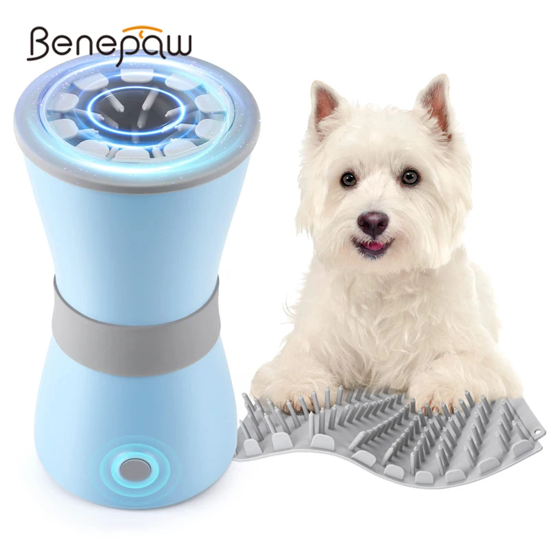 Benepaw Dog Paw Cleaner Electric USB Rechargeable Paw Washing Cup Portable Puppy Pet Foot Washer Soft Silicone Grooming Brush