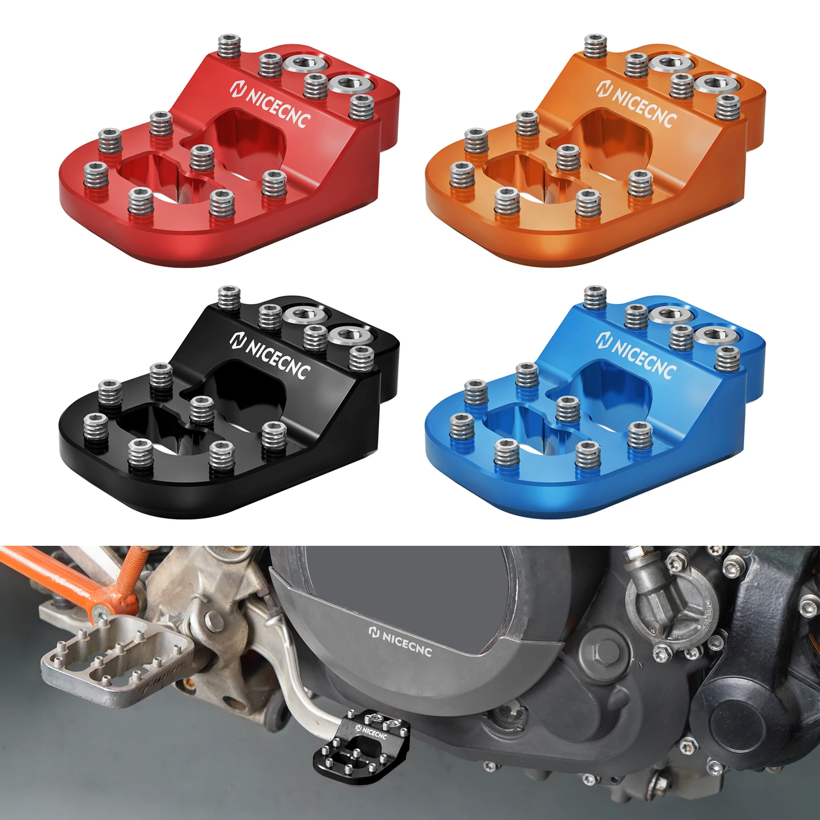 

For KTM 125-530 SX SXF XC XCF XC-W XCFW EXC EXC-F 04-15 Stepped Brake Pedal Tip Pad for Husqvarna 701 SM Beta RR GasGas EC XC