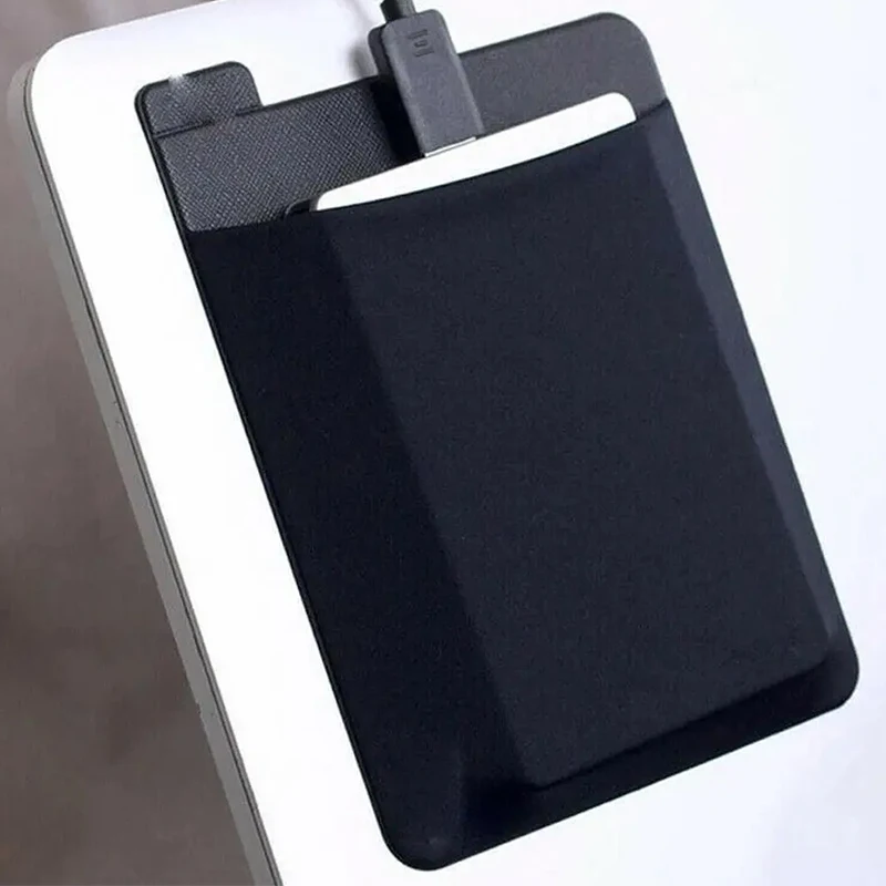 Multifunction Large Capacity Laptop Back Mouse Storage Bag Anti Slip Self Adhesive Hard Drive Data Cable Pens Organizer Cover