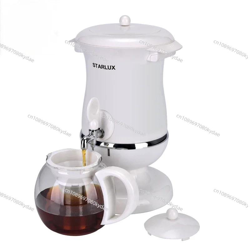 110-127V 1000W 2.5L White Color  Turkish Samovar Electric Kettle Heat Preservation Rotating Tea Maker