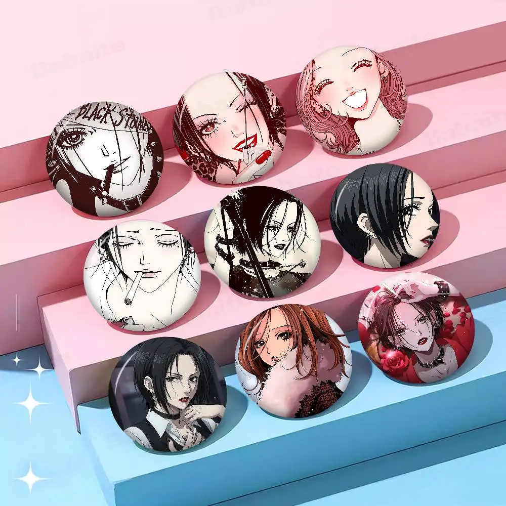Anime Nana Osaki Ai Yazawa Creative Tinplate Soft Button Pins Animal Icon Brooch Lapel Backpack Badge Accessories Pin