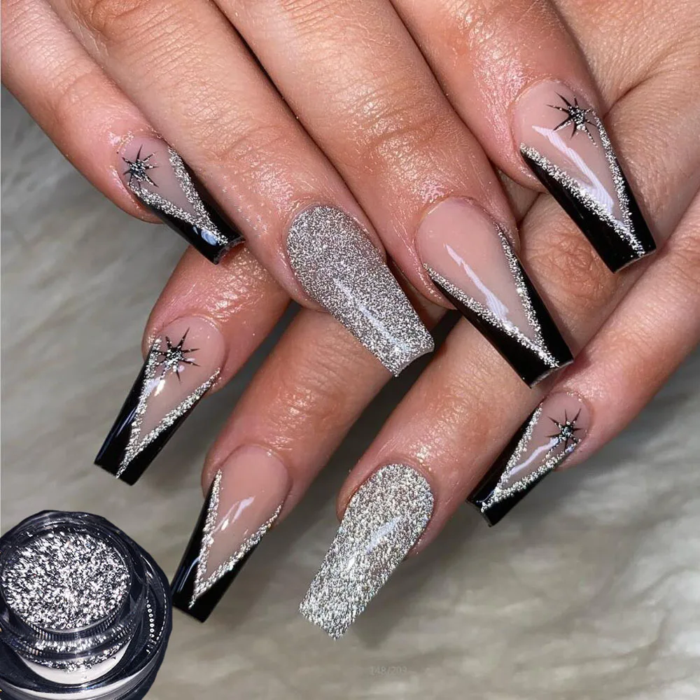 High-gloss Crystal Crushed Diamond Powder Reflective Nails Glitter Super Shining Nail Art Powders Dust Glimmer Manicure Nail Art