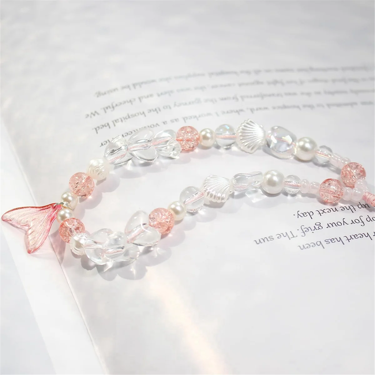 

New-Design Beaded Phone Charms,Pearl Bracelet Wrist Strap Lanyard