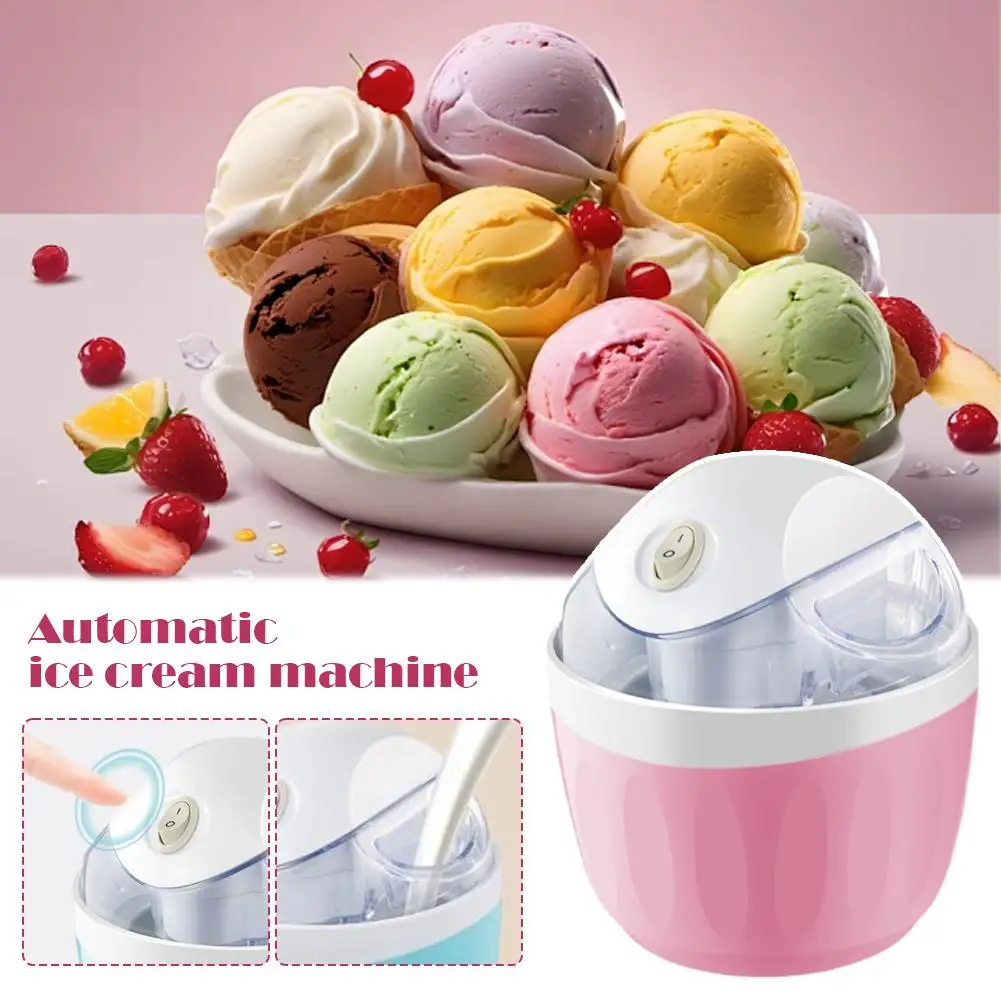 

Mini Automatic Ice Cream Maker, Portable Electric Ice Cream Maker DIY Ice Cream Machine Frozen Yogurt Smoothie Milkshake Machine