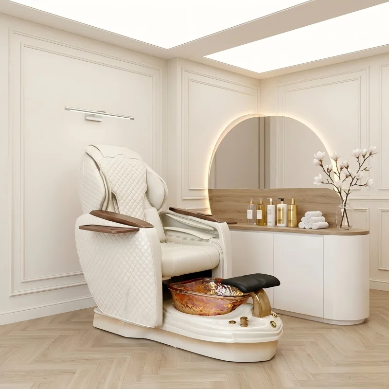 

Массажное кресло для педикюра и маникюра с 4D-массажем всего тела, изготовленное на заказ на фабрике