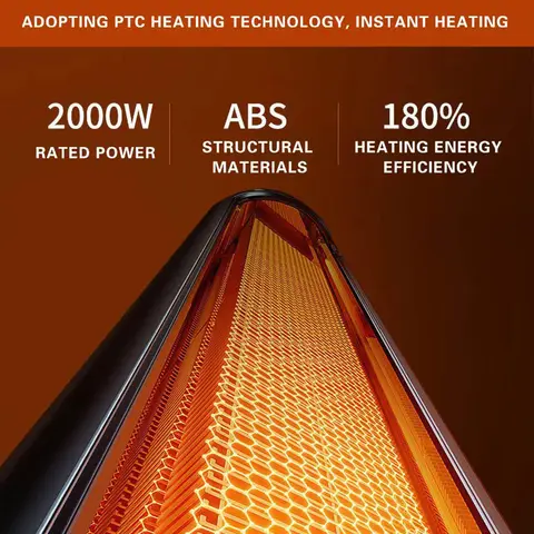 2000W Ceramic Heater with Digital Display Space Heater Fast Heating Portable Heater for Indoor Use Bedroom Home Office