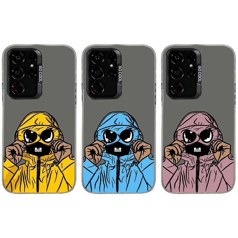 

Чехол для телефона с маскированными персонажами для Samsung A56 A55 A54 A36 A35 A34 A26 A25 A24 A16 A15 A14 Laser Hard PC+TPU Чехлы Cover-S728