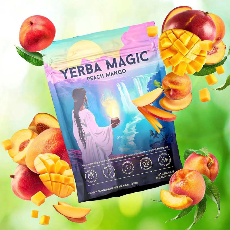 Yerba Magic Yerba Mate Té instantáneo en polvo 20 o 30 opciones de servicio Múltiples sabores disponibles