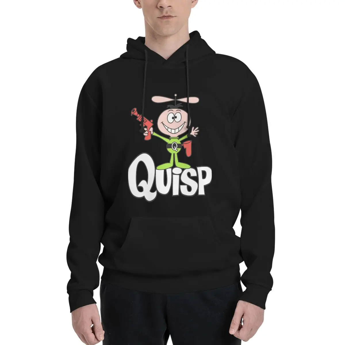 

Quisp Logo Polyester Hoodie Men's Sweatershirt Warm Dif Colors Sizes