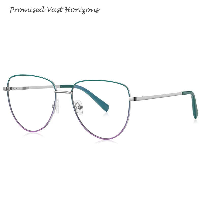 Vernice al forno in metallo Viola Progressivo Colore vivido Occhiali anti luce blu Montatura Occhiali ottici europei americani di vendita calda