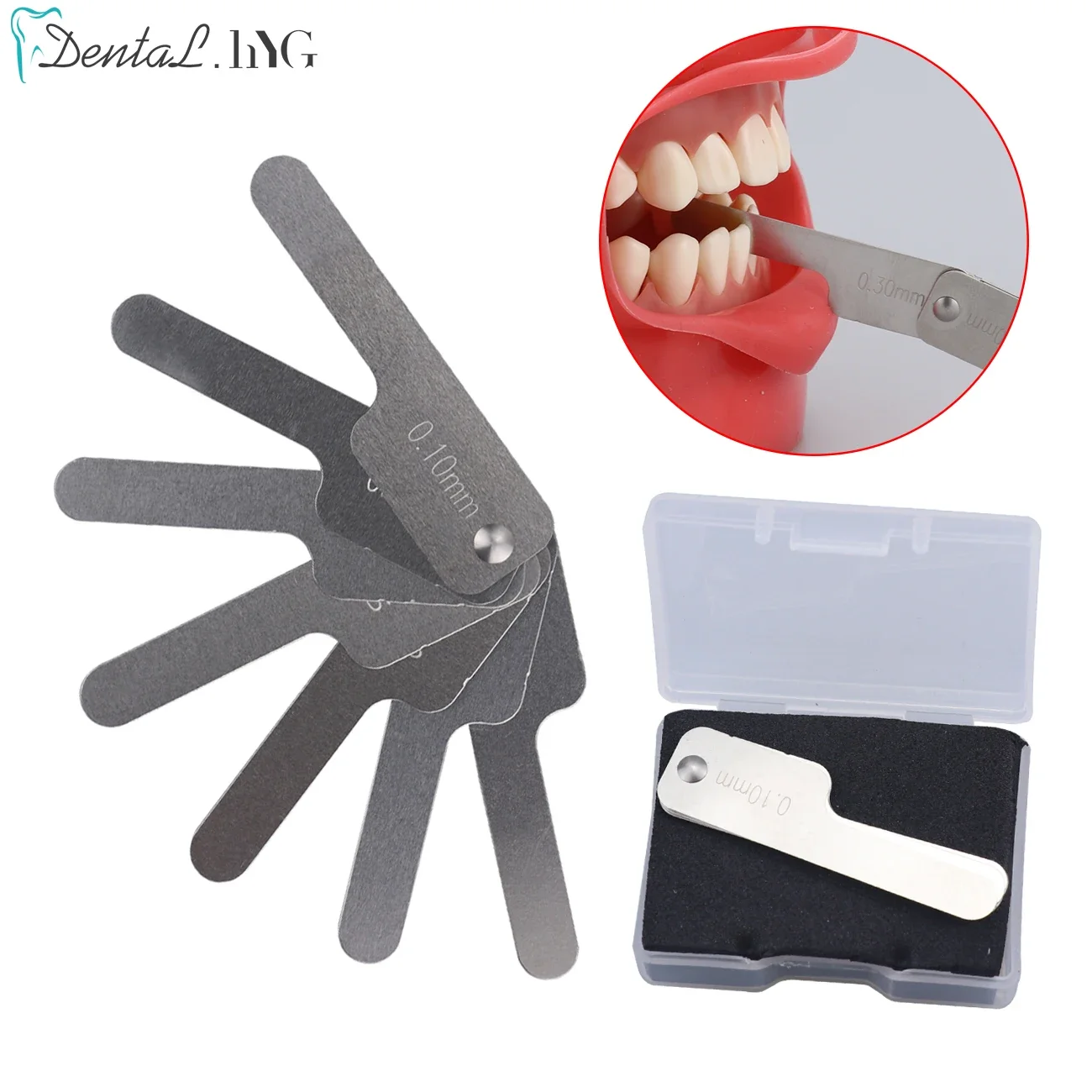 Dental Interproximal Measuring Ruler Measure Tooth Gap Stainless Steel Reciprocating IPR System Orthodontic Treatment Oral Care