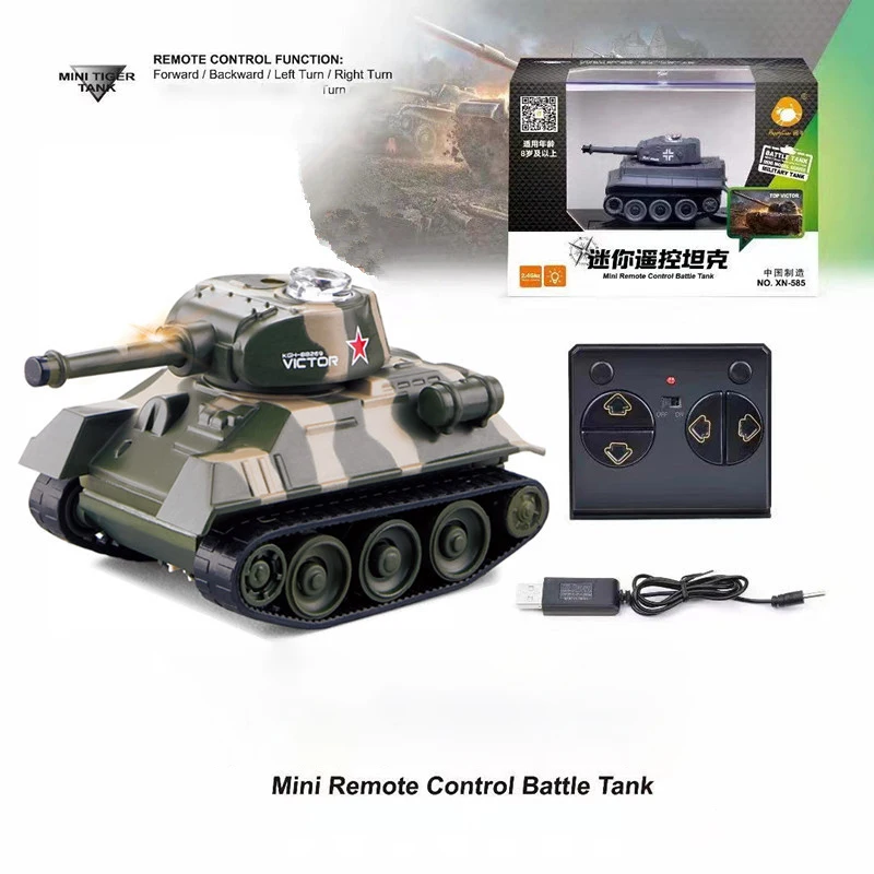 RC Car Mini Tank Toys Truck 2.4G Vehicle Model Remote Control Military Main Battle Electric Hobby Toys For Children Boys Gifts A