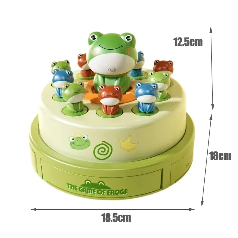 Kids Montessori Toys Frog Bounce Catch Games Frog Pop Up Board Game to Develop Children Reaction Ability Birthday Christmas Gift