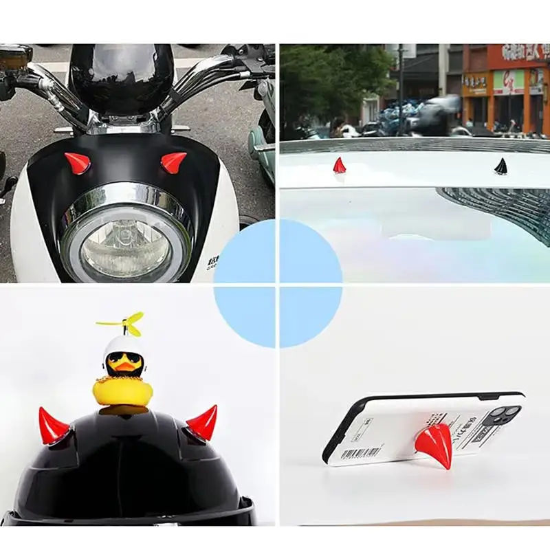 

4Pcs Glowing Devil Horn Helmet Decoration Universal Suction Cup Demon Horn for Bike Motorcycle Helmet