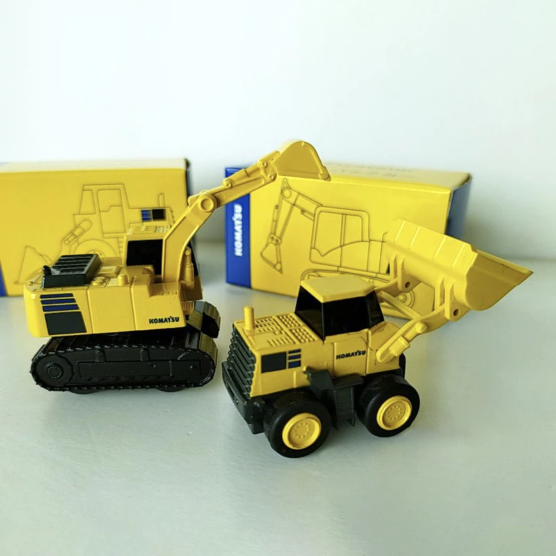 1:87 Scale KOMATSU Mini Excavator Loader Hook Forklift Alloy Toy Model