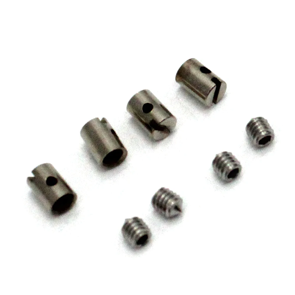 4 Sets Solderless Cable Nipples 5mm Throttle Choke for Motorcycle Scooter Quad Mower Nipple and Screw for Throttle Carb Cables