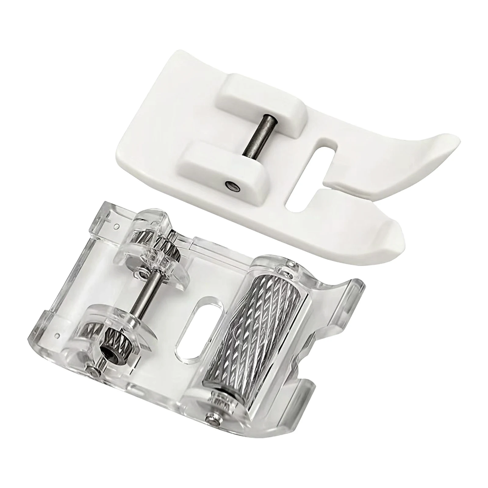 

2Pcs Roller Sewing Machine Presser Foot Plus Non-Stick Zigzag Presser Foot for Singer Brother Low Shank Sewing Machine Parts