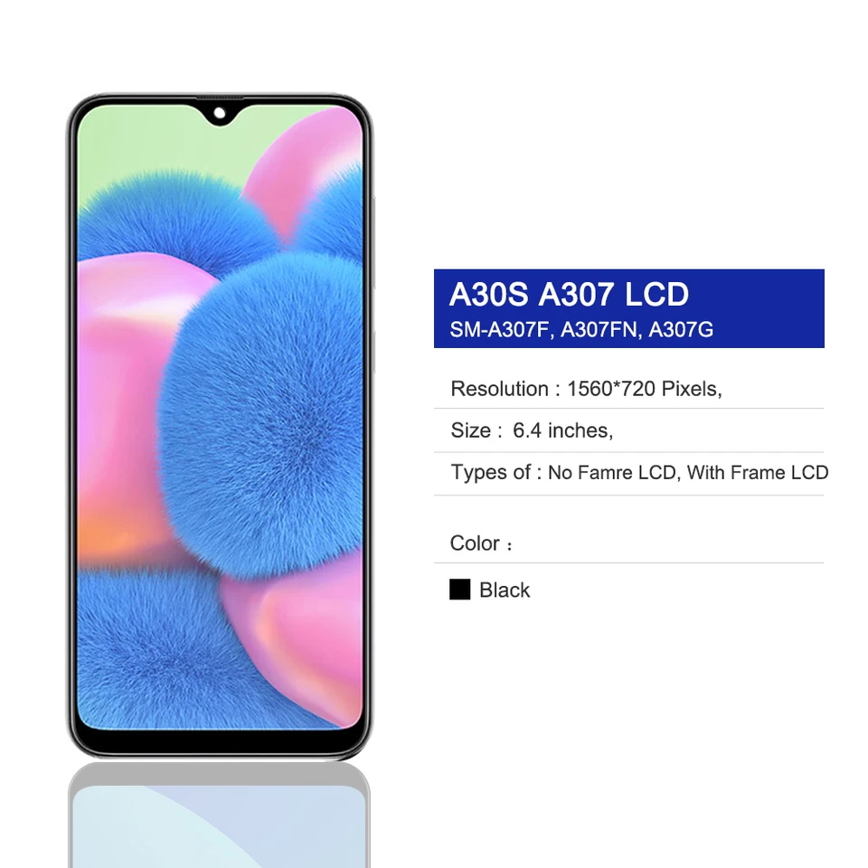 Pantalla AMOLED LCD para Samsung Galaxy A30s Display LCD Touch Screen Digitizer Assembly para Samsung A307F A307FN Repuesto de Pantalla 2
