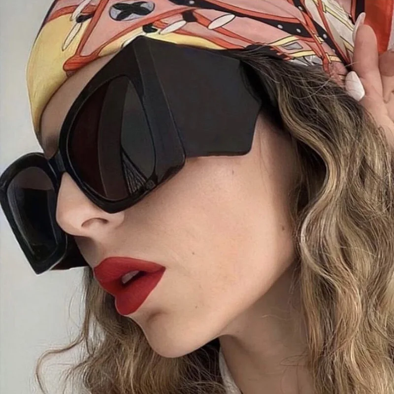 Big Frame Sunglasses Women Square Personality Sun Glasses 2026 New Vintage Fashion Exaggerated Glasses Shades UV400