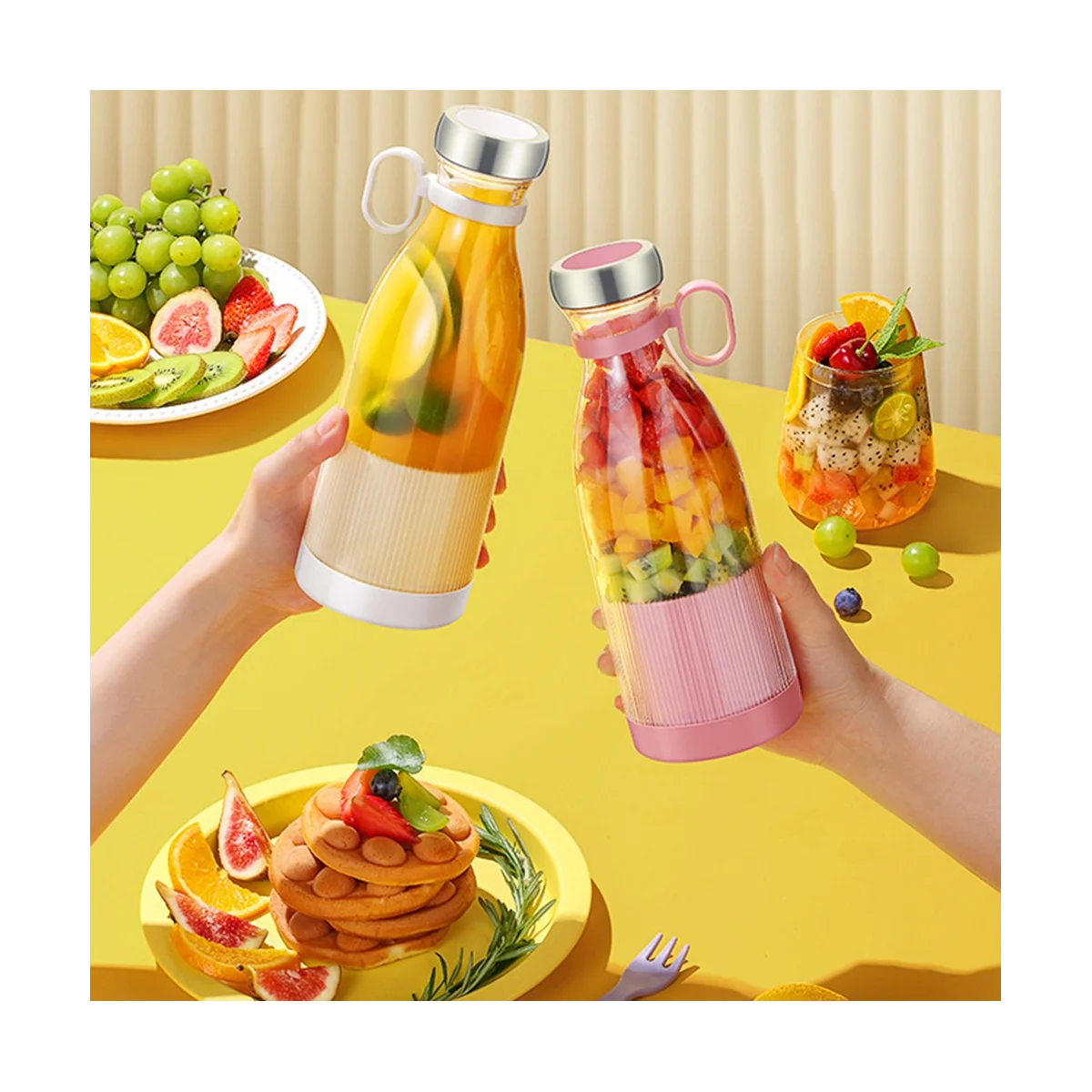 Elektrische tragbare Entsafter Mixer USB Mini Obst wiederauf ladbare Mixer Entsafter Obst Multifunktion säfte Hersteller 350ml-a