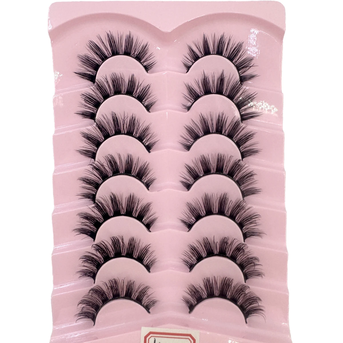 NEW 7Pairs Lashes manga Lashes 3D Clear Band Lashes Natural Look Wispy Mink Eyelashes Fluffy  Fake Eyelashes