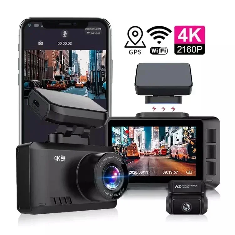 

mini dashcam with app dash camera car dvr 4k car camera dual dash cam with wifi gps front and rear dual lens 4k dash cam