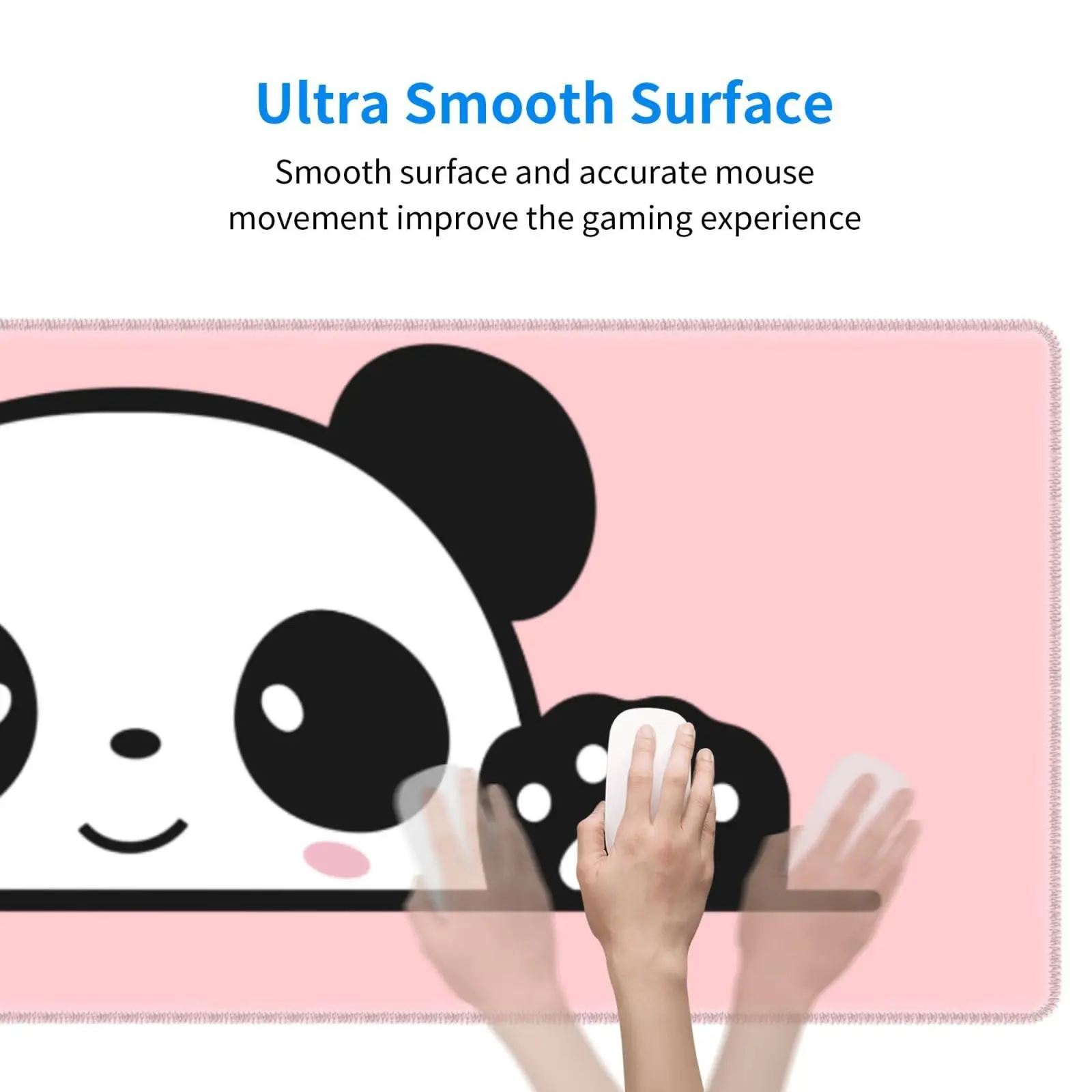 Alas Mouse Besar Merah Muda Cakar Melambaikan Panda Lucu Alas Mouse Gaming Alas Meja Alas Karet Antiselip untuk Alas Keyboard dan Mouse
