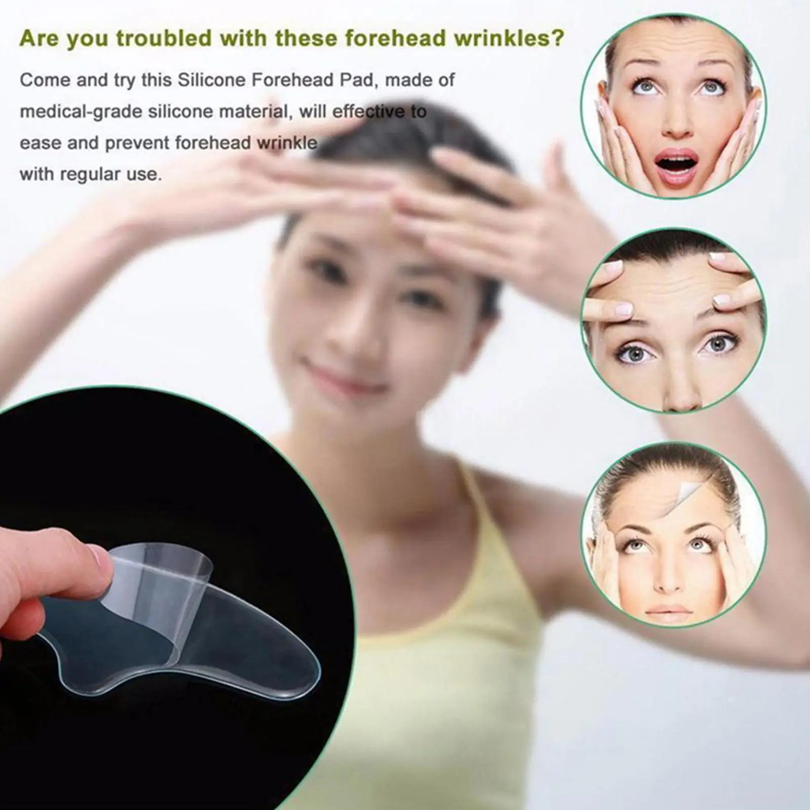 Invisible Anti Wrinkle Silicone Forehead PatchReusable Silicone Patch Soft Comfortable Easy Facial Eye Anti-aging Face Skin Care