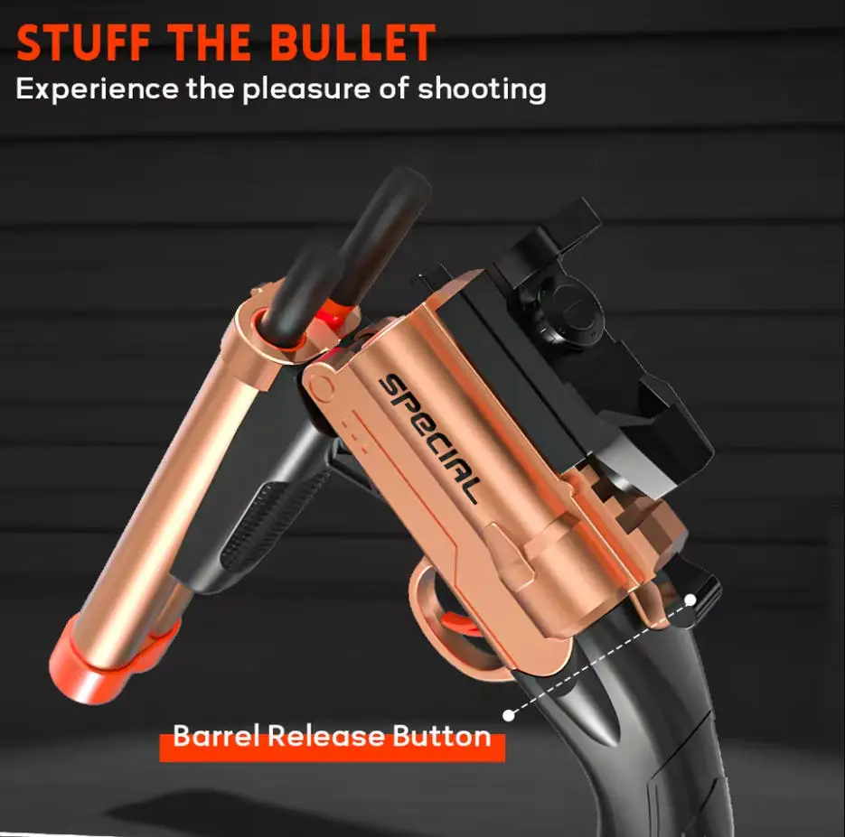 S686 Double Barreled Rifle Short Rifle Toy Gun Airsoft Launcher Soft Bullets Outdoor Sports Game Shot Gun Weapon for Kids Gift