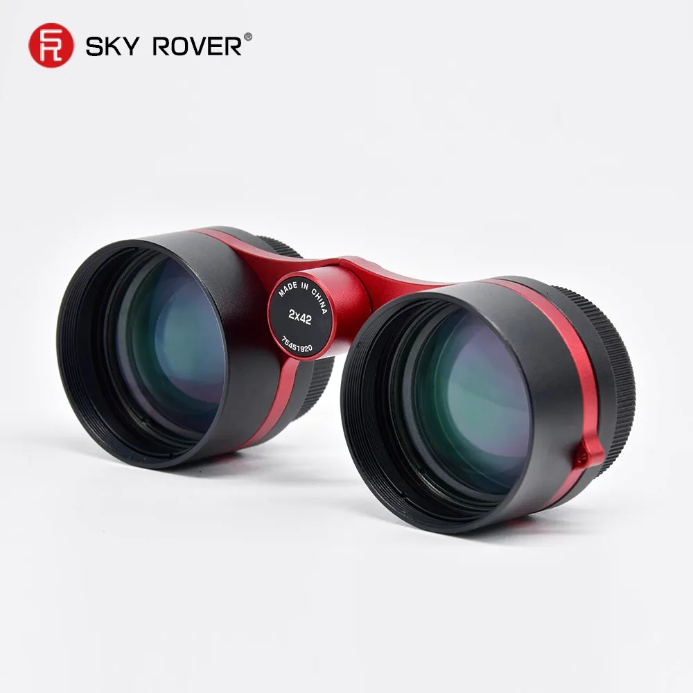 SKY ROVER 2x42 Constellation Binoculars FMC Ultra Wide Angle Opera Glasses for Astronomy Observing also UHC Filters Sharp Star