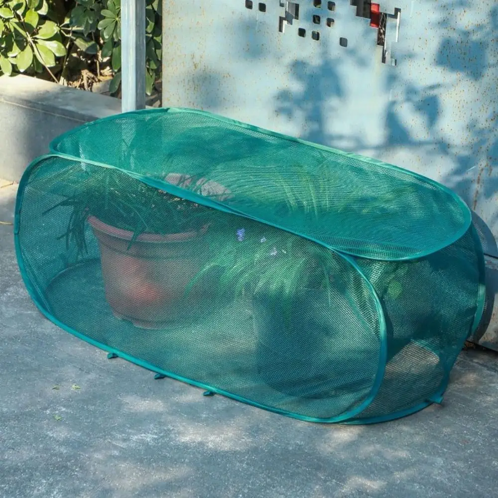 Foldable Plant Protection Netting Raised Beds Bird Control Mesh Plant Cage with Ground Stakes Garden Row Covers