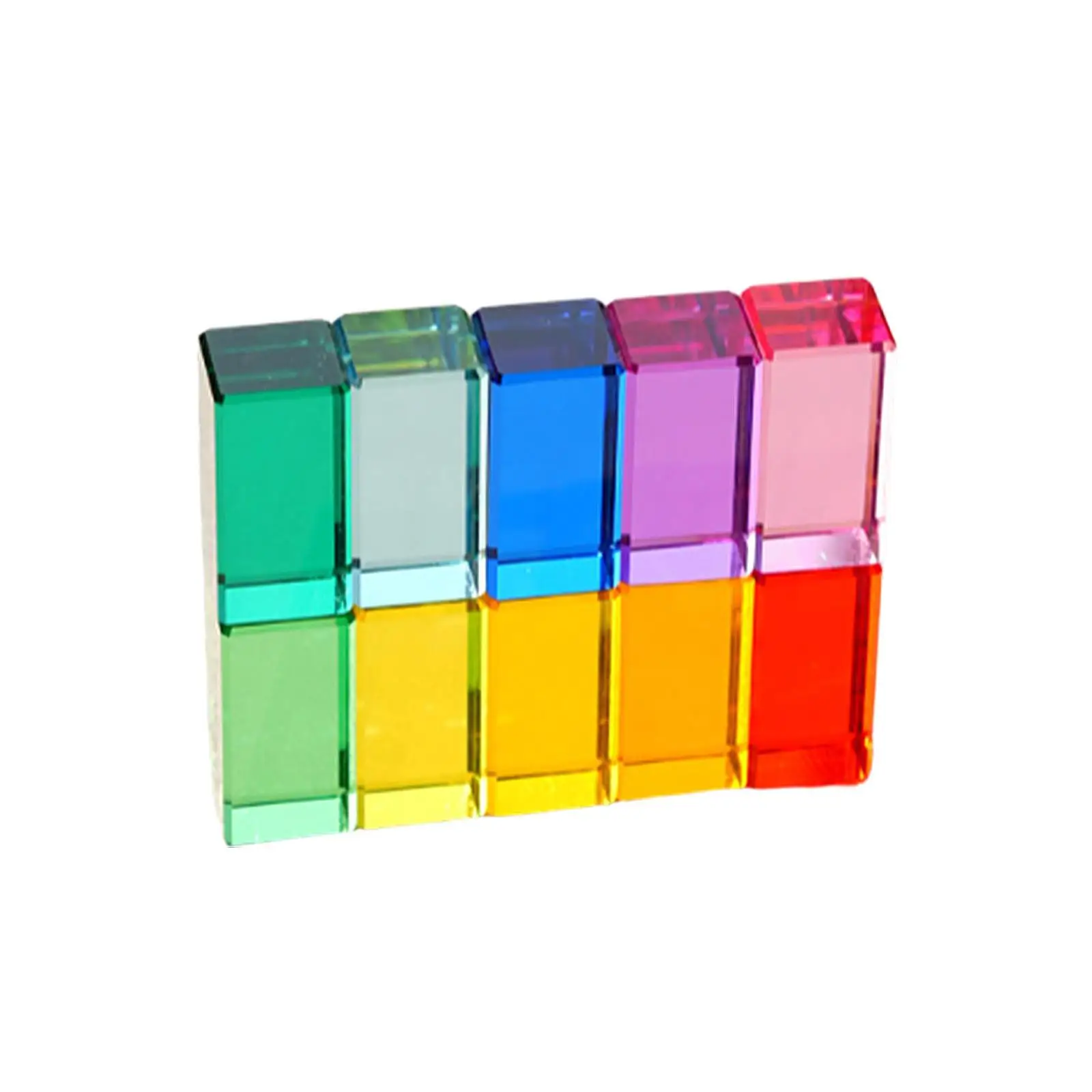 10x Rainbow Building Blocks Baby Learn Color Stacking Toy for Children