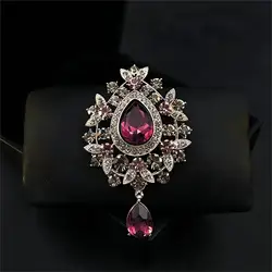 Rhinestone Snowflake Pins for Women Unisex Shiny Glass Flower Brooches Event Party Backpack Decoration Clothes Accessories