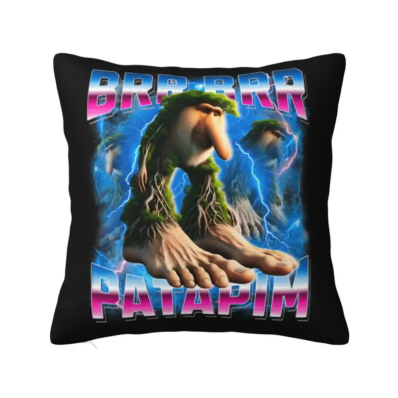 Italian Brainrot Nature Monster Meme Throw Pillow Case Bedroom Decoration Cushions Cover For Sofa Square Polyester Pillowcase