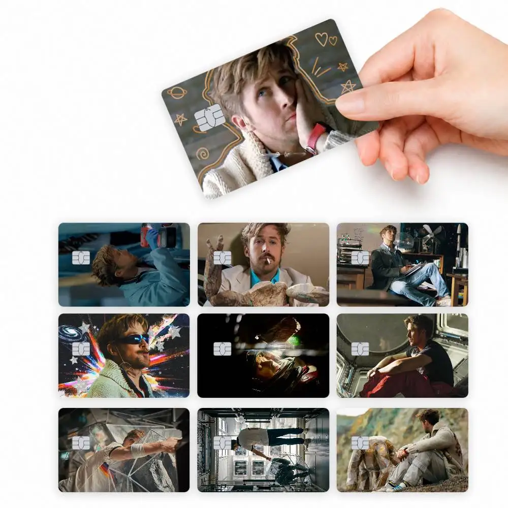 Ryan Gosling Project Hail Mary  4pcs Credit Card Skin Stickers Suitable for Bank  Transit Pass Decorative Cover