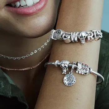 迪士尼波特系列哈利波特主題串珠吊墜,925純銀材質,適合女性佩戴,原裝925銀手鍊/手鐲/吊墜,DIY飾品禮品 8 最佳銷售 潘朵拉哈利波特 - №6