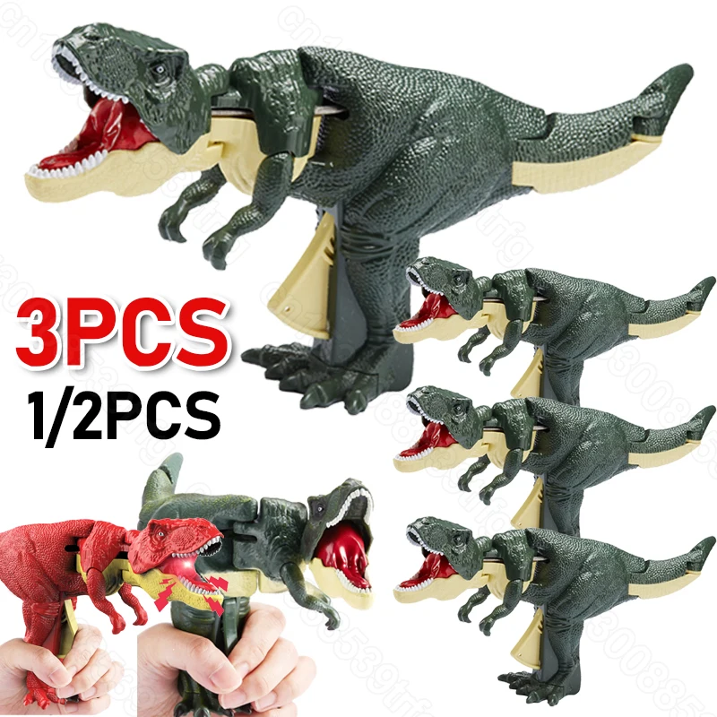 1-3pcs Dinosaur Toy Telescopic Spring Swing Dinosaur Toy Fidget Toys Twisting Swinging Tyrannosaurus Model Gifts for Kids