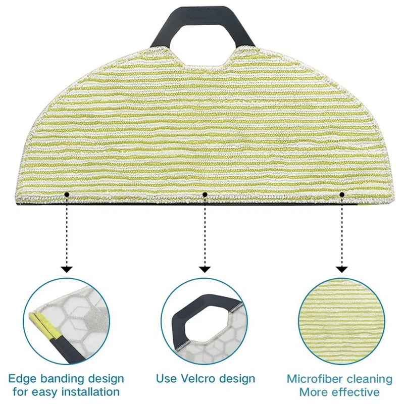 แผ่นไมโครไฟเบอร์เนื้อนุ่มสำหรับ AV2610WA RV2610WA ปลาฉลาม RV2620WD Ai หุ่นยนต์ดูดฝุ่นแบบ2-in-1