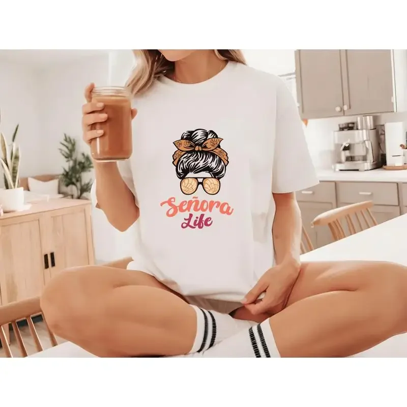 Camiseta Senora Life, Señora pan dulce conchas, Latina, divertida, en español