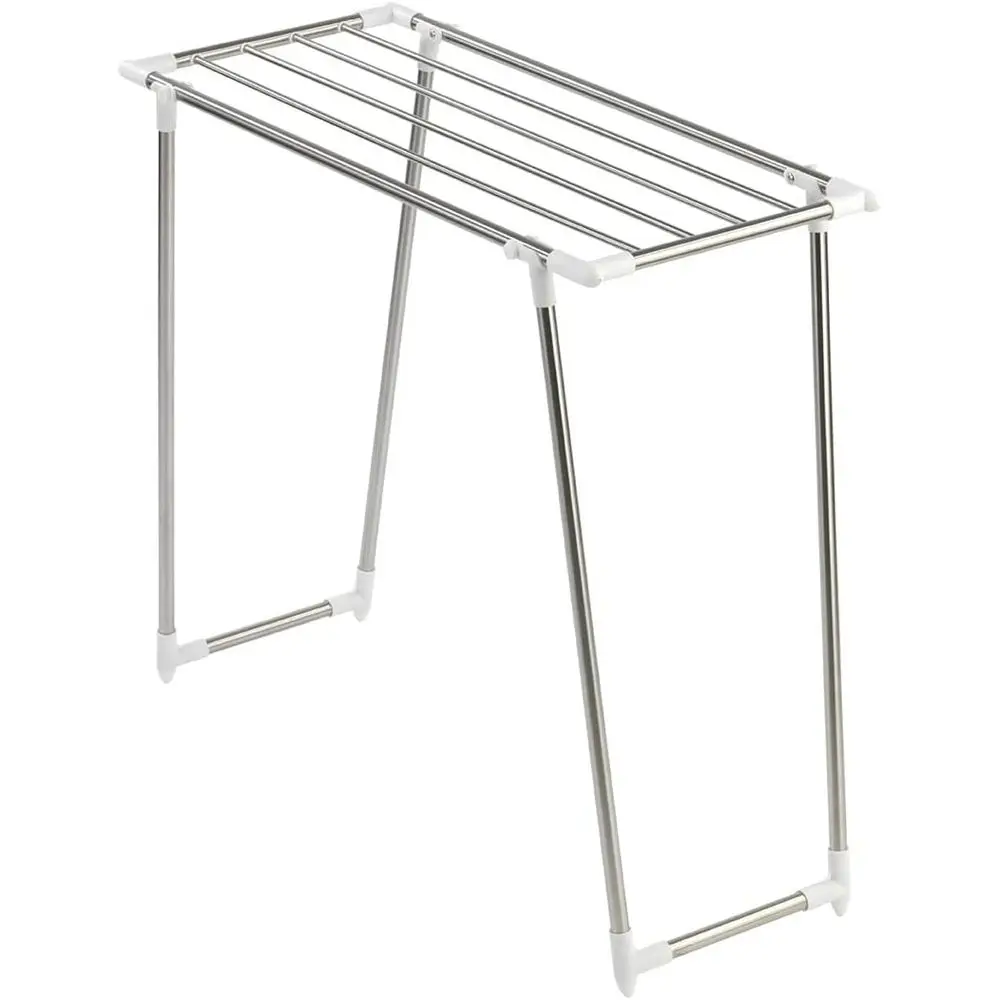 

Компактная складная сушилка из нержавеющей стали для внутреннего и наружного использования, серебристая, матовая, 34,3 x 31,1 x 15,4