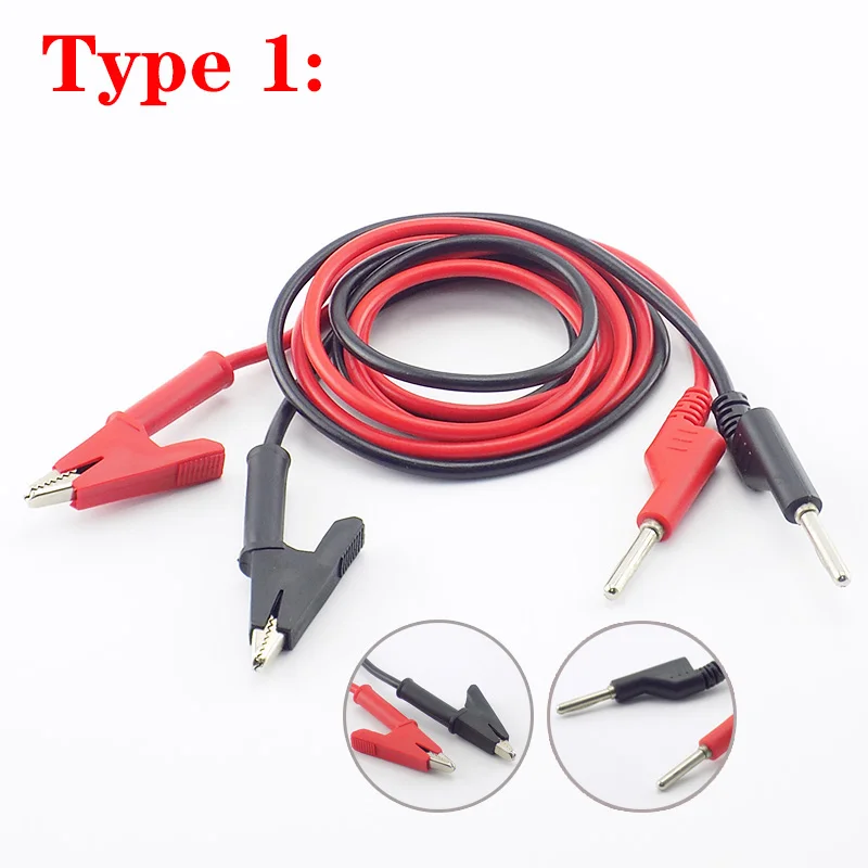 Electrical DIY Alligator Clips Test Leads High Voltage Alligator Double-ended Crocodile Clips Test Jumper Wire 1 Pair A3