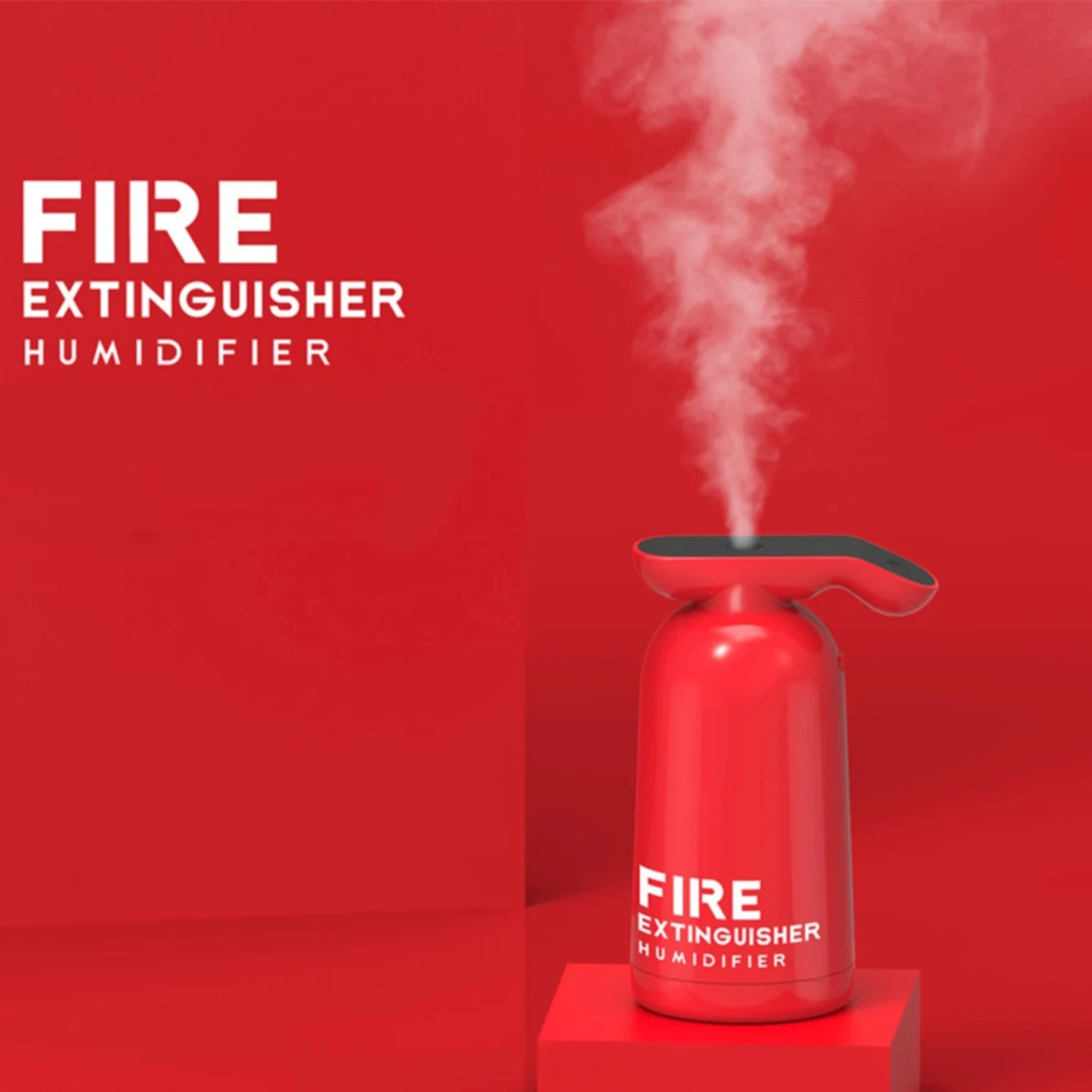 New Compact, Stylish and Efficient Ultrasonic Fire Extinguisher 180ML Air Humidifier - Creative Miniature Cool Mist Maker with R