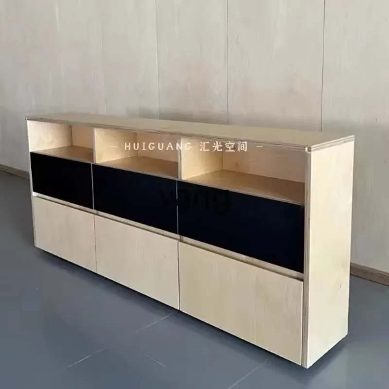 

Lmm Nordic style dining side cabinet wall storage chest small apartment with drawers storage cabinet