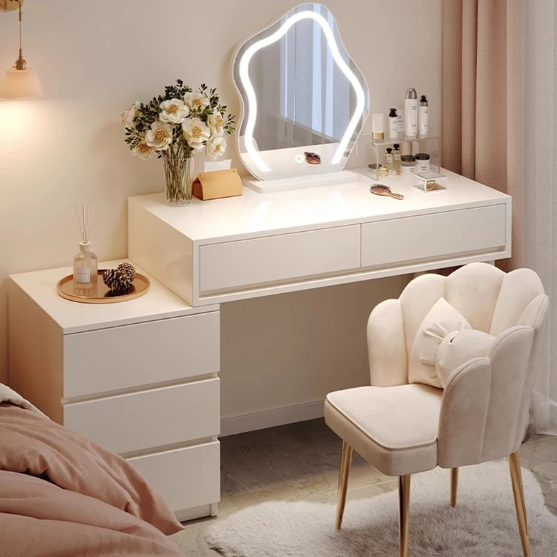 Luxury Women White Dressers Bedroom Drawer Makeup Table Home Girls Hotel Coiffeuse De Chambre Furniture Decoration