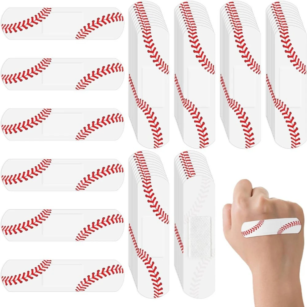 20Pcs/Set Baseball Texture Band Aid PE Waterproof Plasters First Aid Wound Dressing Patch Tape Cute Adhesive Bandages