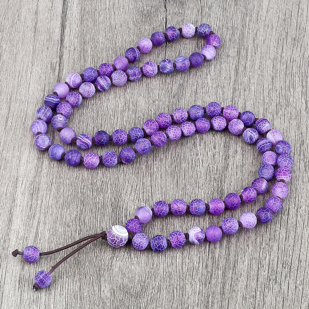 

Ожерелье с бусинами, 8 мм, 80 дюймов, эластичный браслет ручной работы с узлом, очаровательные украшения для женщин и мужчин, йоги, медитации, молитвенный подарок