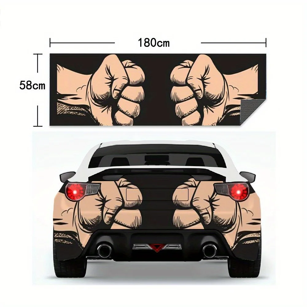 ملصق سيارة من فست كلاش - ملصق فينيل لخلف السيارة، ملصقات فينيل ذاتية اللصق مقاومة للماء لذيل السيارة والمصد، ديكور